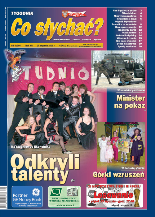 Okładka gazety Co słychać? - nr 4 (590) 2009
